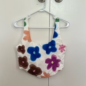 Corset style floral top